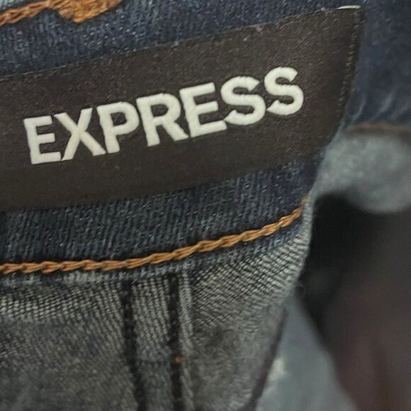 Express Women’s Mid Rise Medium Wash Denim Legging Blue Jeans, Size 8R - Picture 6 of 11